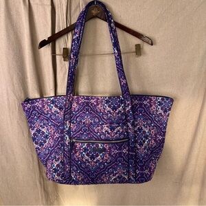 NWOT Vera Bradley Purple Floral Quilted Large Tote Bag